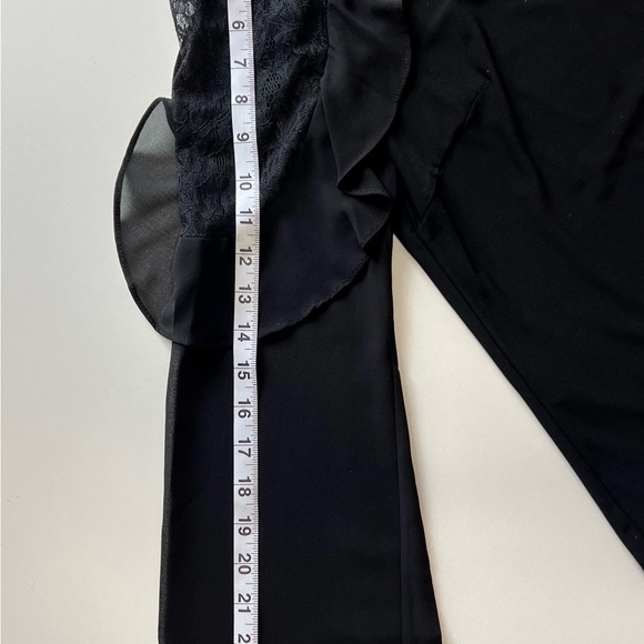 WHBM - Black Lace Top With Bell Sleeves - Size Medium - Picture 11 of 13